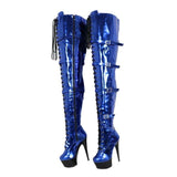 Bonky Drag Queen Metallic Stiletto Boots