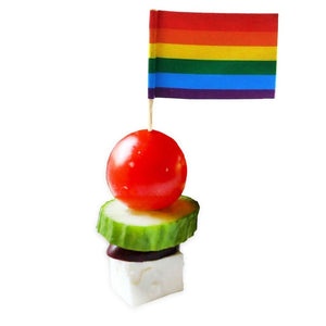 Mini Rainbow Flag Toothpick Flag 50pcs/bag Lesbian Gay Pride LGBT Flag Banner Colorful Rainbow Flag cooktail sticks&picks