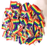 Mini Rainbow Flag Toothpick Flag 50pcs/bag Lesbian Gay Pride LGBT Flag Banner Colorful Rainbow Flag cooktail sticks&picks